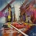 Painting Star Avenue by Pappay | Painting Street art Mixed Urban