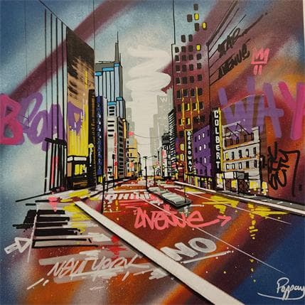 Painting Star Avenue by Pappay | Painting Street art Acrylic Urban
