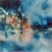 Peinture Entre ciel et mer par Levesque Emmanuelle | Tableau Abstrait Huile Vues urbaines minimaliste