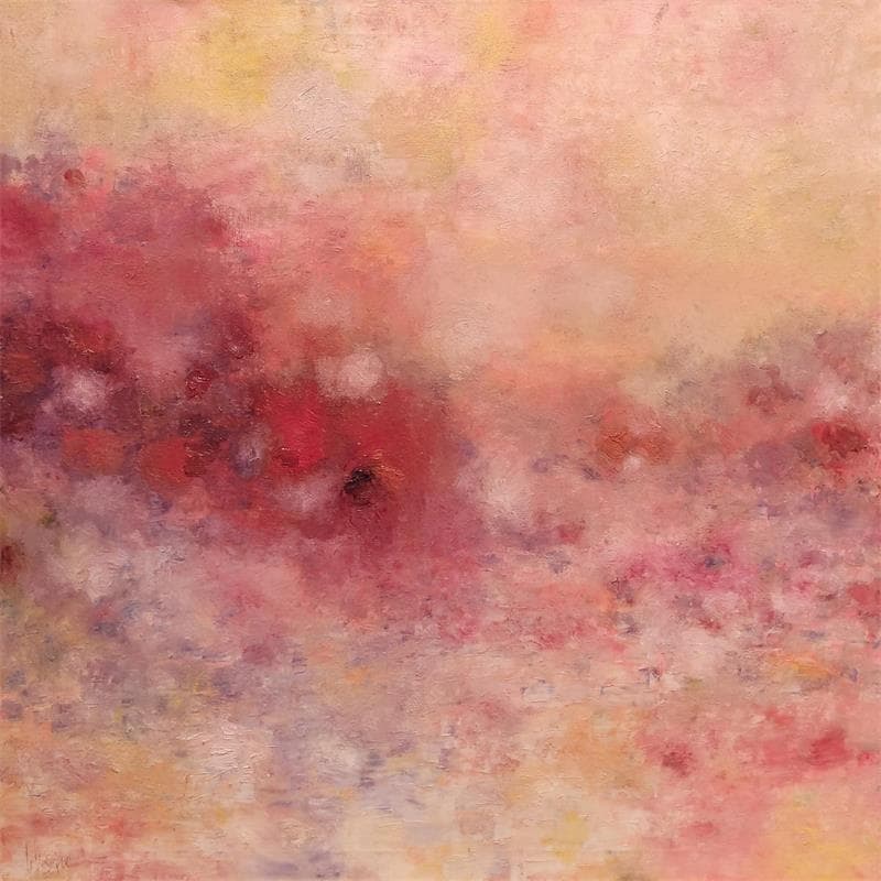 Painting Floral by Levesque Emmanuelle | Painting Abstract Oil Minimalist