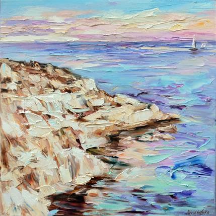 Painting Scala dei turchi by Novokhatska Olga | Painting Figurative Oil Landscapes, Marine