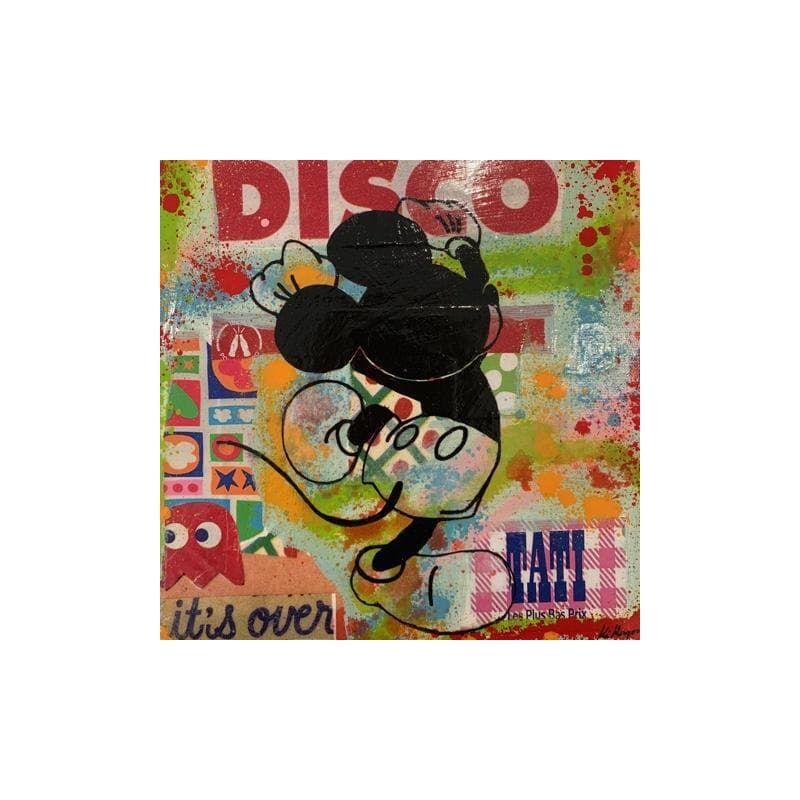 Peinture Mickey Disco par Kikayou | Tableau Pop-art Icones Pop Graffiti