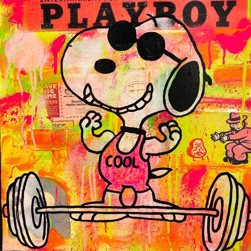Painting Snoopy Playboy by Kikayou | Painting Pop art Graffiti Pop icons