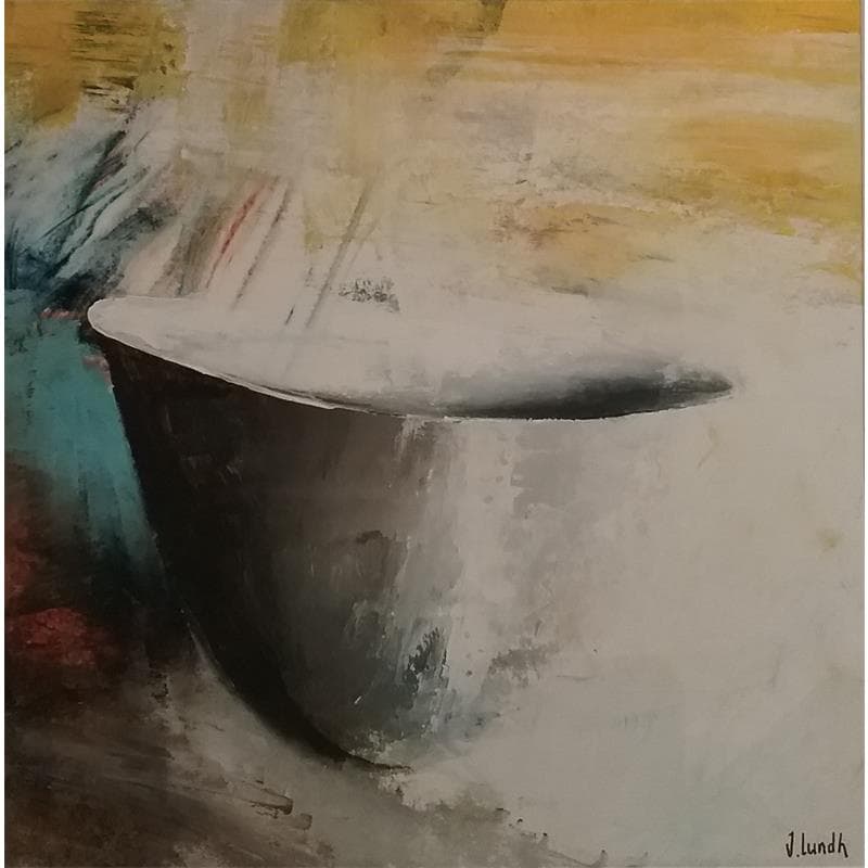 Gemälde Bowl of dreams von Lundh Jonas | Gemälde Figurativ Acryl Marine