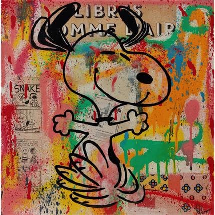 Peinture Snoopy free par Kikayou | Tableau Pop-art Graffiti Icones Pop