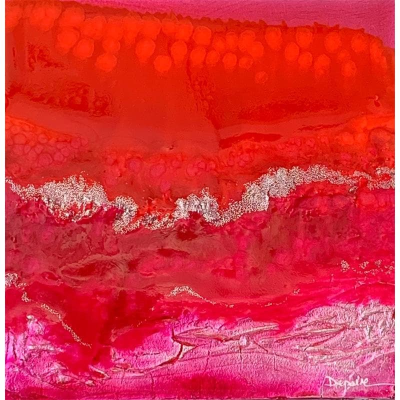 Peinture 645 Tourmaline Rose par Depaire Silvia | Tableau Abstrait Mixte minimaliste
