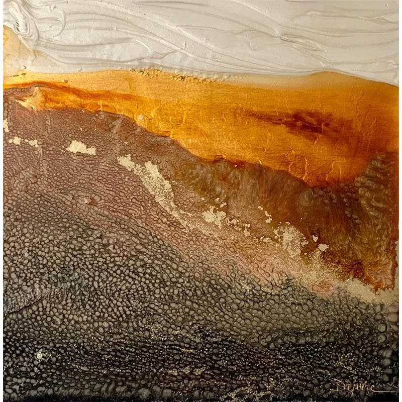 Peinture 665 Ambre par Depaire Silvia | Tableau Abstrait Minimaliste Acrylique