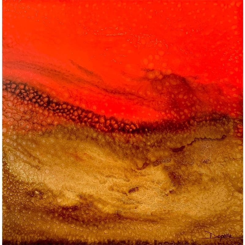 Peinture 669 Grenat par Depaire Silvia | Tableau Abstrait Minimaliste Acrylique