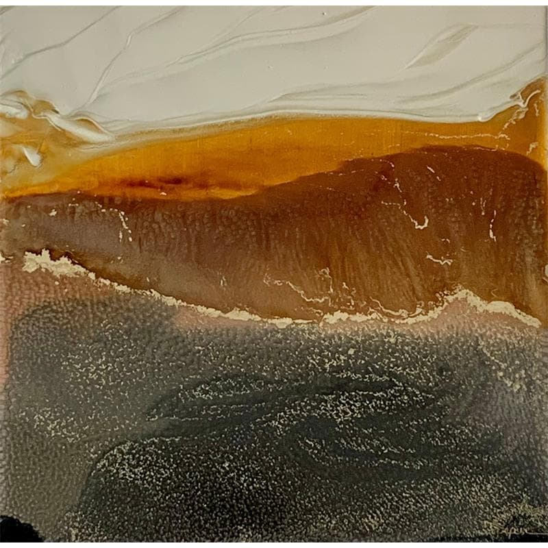 Peinture 694 Ambre par Depaire Silvia | Tableau Abstrait Minimaliste Acrylique