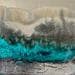 Painting 673 Quartz Smoke Aquamarine by Depaire Silvia | Painting Abstract Mixed Minimalist