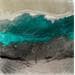 Painting 760 Quartz Smoke Aquamarine by Depaire Silvia | Painting Abstract Mixed Minimalist