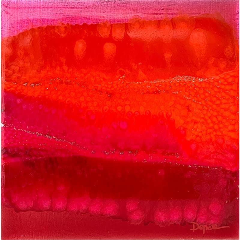 Peinture 617 Tourmaline Rose par Depaire Silvia | Tableau Abstrait Mixte minimaliste
