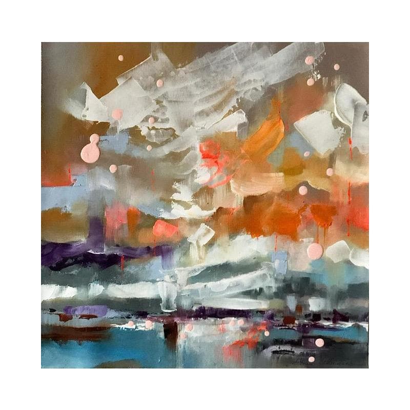 Peinture Nuvole bianche par Abbondanzia Monica | Tableau Abstrait Acrylique, Huile Paysages