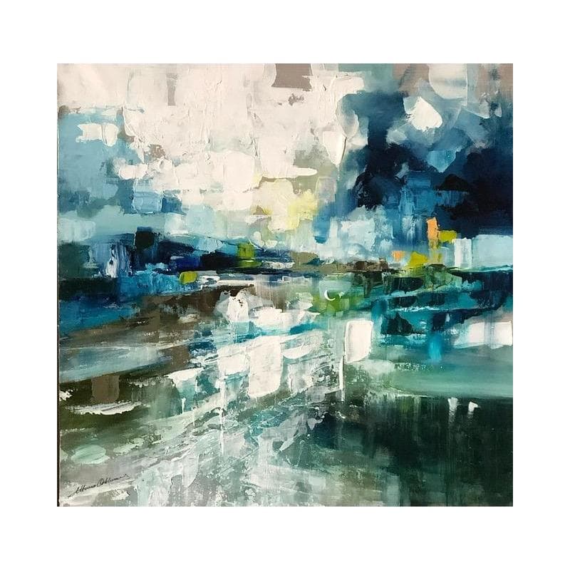 Peinture Oggi cielo par Abbondanzia Monica | Tableau Abstrait Acrylique, Huile Paysages