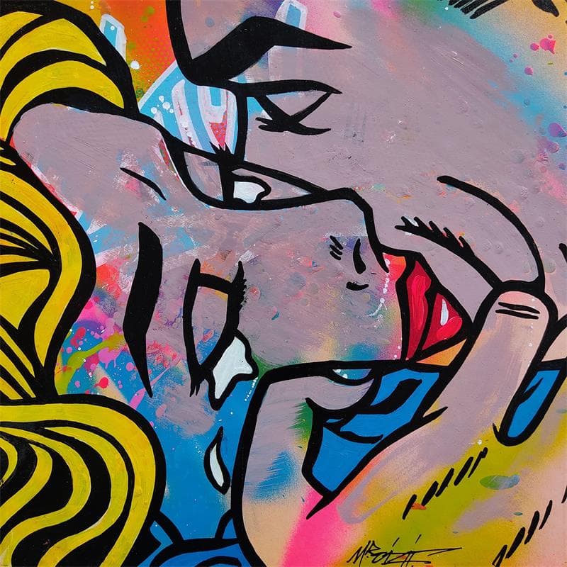 Gemälde Horny von Mr Oizif | Gemälde Pop-Art Pop-Ikonen Graffiti