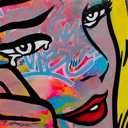Gemälde Don't kill my vibes von Mr Oizif | Gemälde Pop-Art Graffiti Pop-Ikonen