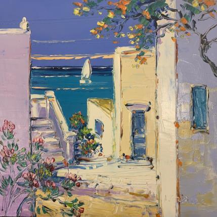 Painting Rhapsody in blue by Corbière Liisa | Painting