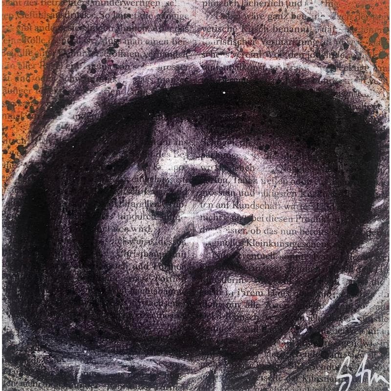 Painting B.I.G. by S4m | Painting Street art Mixed Portrait