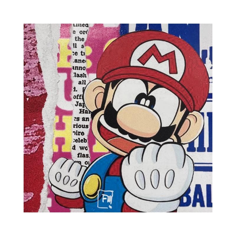 Peinture Mario par Lamboley Franck | Tableau Pop Art Mixte icones Pop
