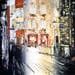 Peinture Quartier Agréable par Rousseau Patrick | Tableau Figuratif Huile Vues urbaines