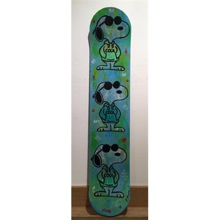 Sculpture Skateboard Snoopy cool 2 par Kikayou | Sculpture Pop Art Objets détournés icones Pop