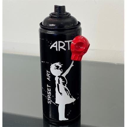 Sculpture Bombe Banksy petite fille par VL | Sculpture Recyclage Objets détournés