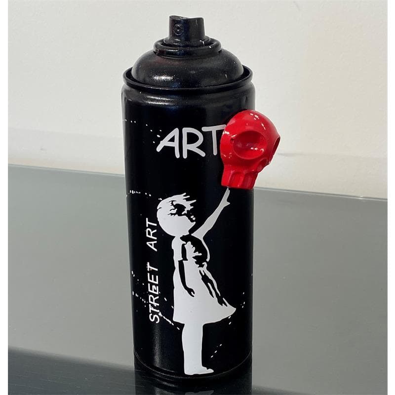 Sculpture Bombe Banksy petite fille by VL | Sculpture Recycling Recycled objects