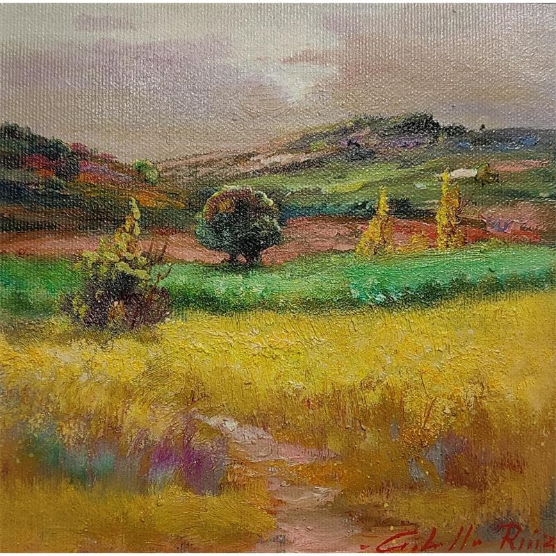Painting Lejanias by Cabello Ruiz Jose | Painting Figurative Landscapes Oil