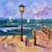 Peinture La farola del puerto par Jmara Tatiana | Tableau Art naïf Paysages Huile