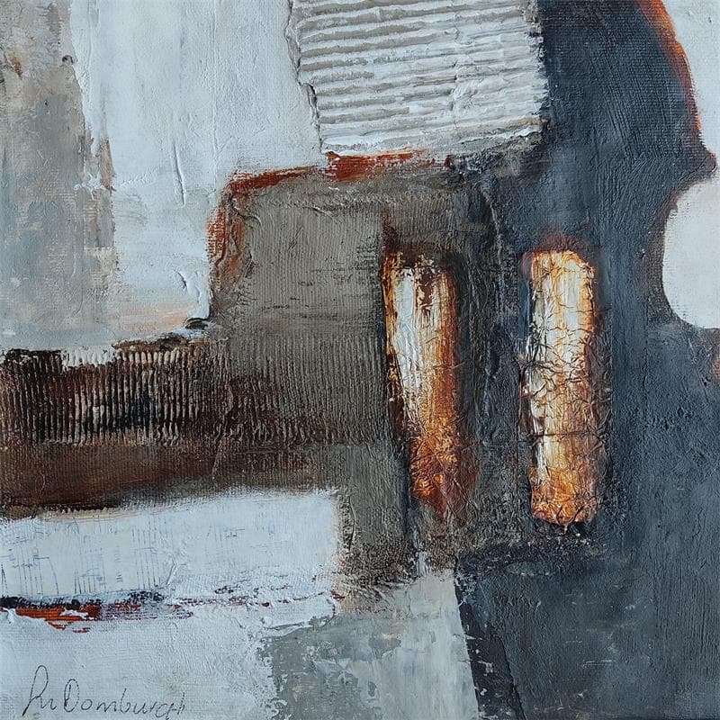 Painting Sans titre 10 by Van Domburgh Lydia | Painting Abstract Mixed Minimalist
