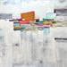 Peinture La porte du ciel par Lau Blou | Tableau Abstrait Mixte minimaliste