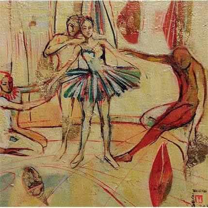 Painting Les danseurs by Machi | Painting Figurative Oil Life style