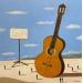 Gemälde Guitare classique  von Lionnet Pascal | Gemälde Surrealismus Landschaften Acryl