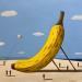 Painting Banane by Lionnet Pascal | Painting Surrealism Landscapes Still-life Acrylic