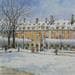 Painting Paris, la Place des Vosges sous la neige by Decoudun Jean charles | Painting Figurative Watercolor Urban Life style