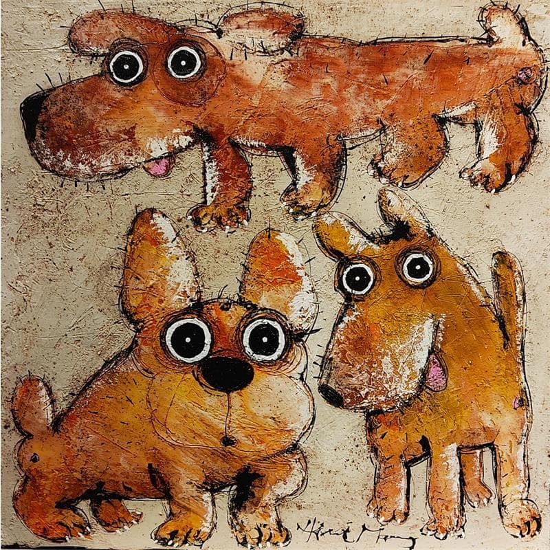 Painting ST by Maury Hervé | Painting Naive art Animals
