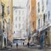 Peinture Vieux Nice par Poumelin Richard | Tableau Figuratif Urbain Huile