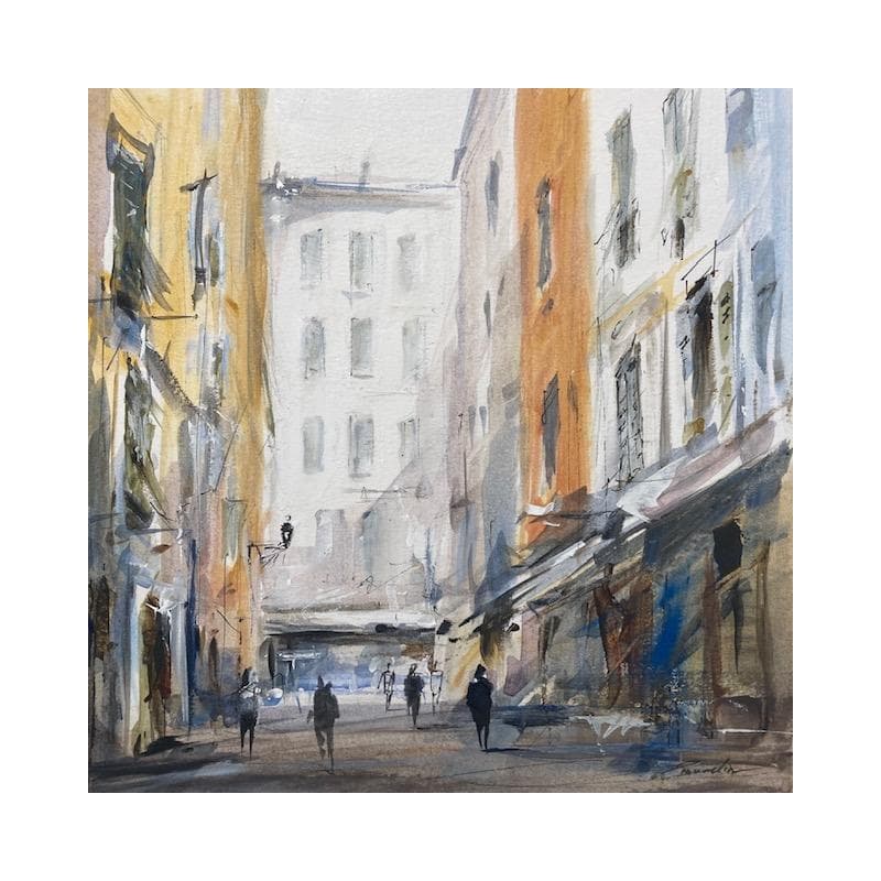 Painting Vieux Nice by Poumelin Richard | Painting Figurative Urban Oil