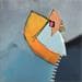 Peinture Voile dans la tempête 2 par Lau Blou | Tableau Abstrait Mixte Paysages