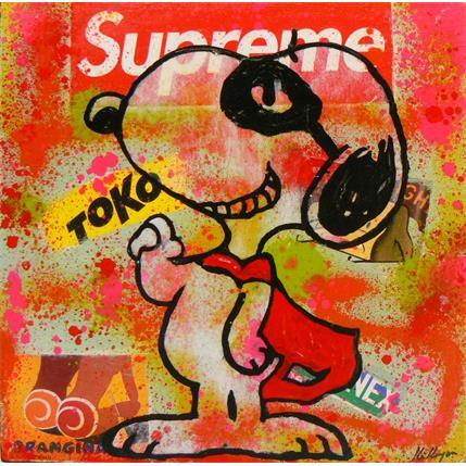 Peinture Snoopy super Heros par Kikayou | Tableau  Graffiti