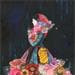 Peinture Je suis Fleur par Rebeyre Catherine | Tableau Illustration Mixte Portraits scènes de vie