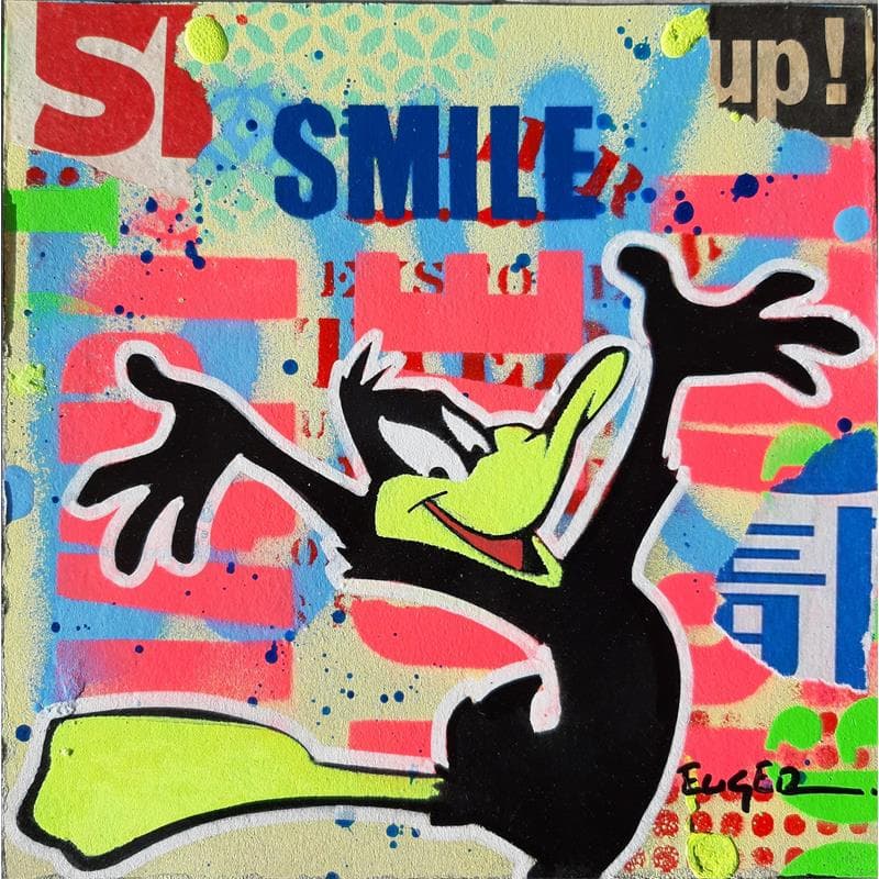 Painting Smile Up by Euger Philippe | Painting Pop-art Acrylic, Graffiti Pop icons