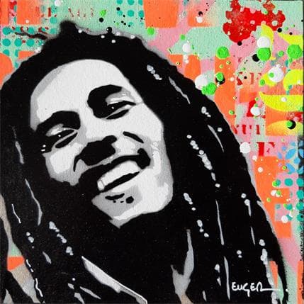 Peinture Bob Marley par Euger Philippe | Tableau Pop Art Mixte icones Pop