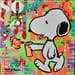 Gemälde Snoopy Orange Spraypaint von Euger Philippe | Gemälde Pop-Art Pop-Ikonen Graffiti Acryl