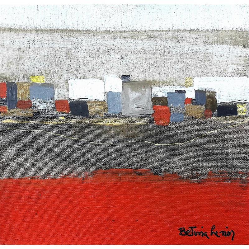 Painting Amanecer by Levin Betina | Painting Abstract Mixed Minimalist