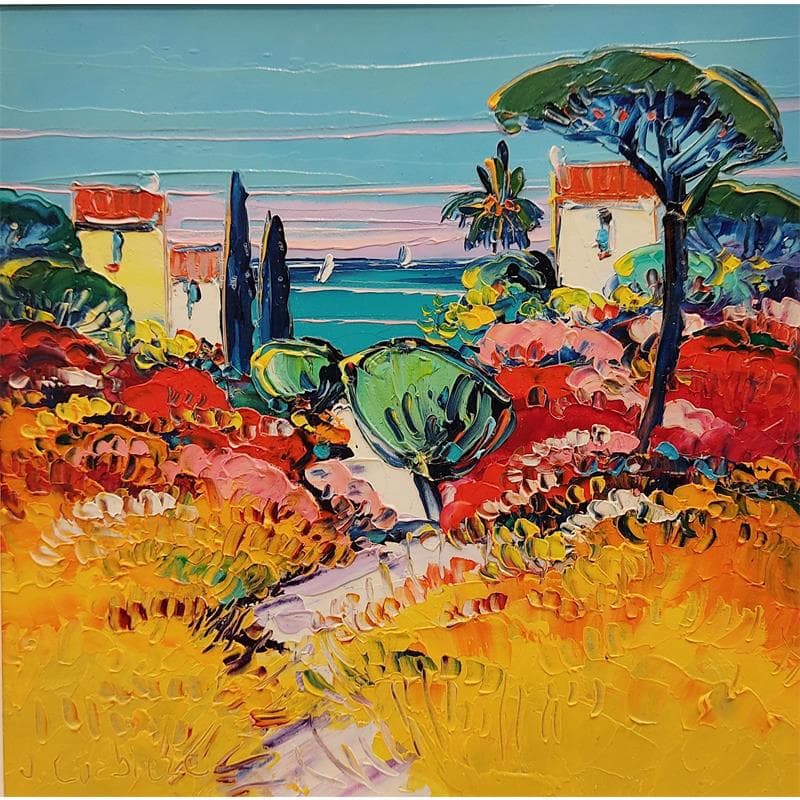Painting La côte près de Cassis by Corbière Liisa | Painting Figurative Landscapes Marine Oil
