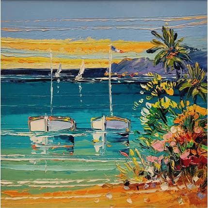 Painting Moment de détente by Corbière Liisa | Painting Figurative Oil Landscapes, Marine, Pop icons