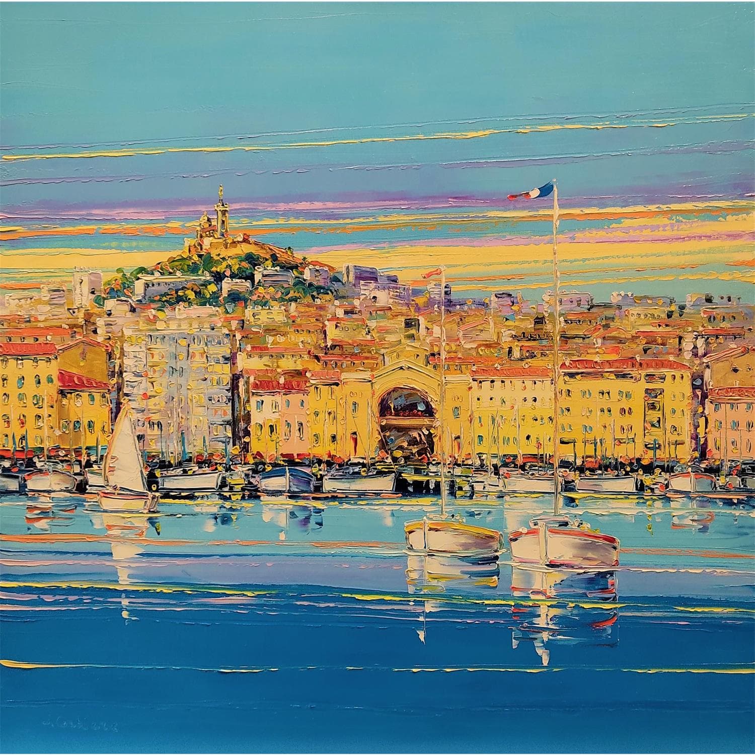 Painting Les merveilles de Marseille by Corbière Liisa | Carré d'artistes