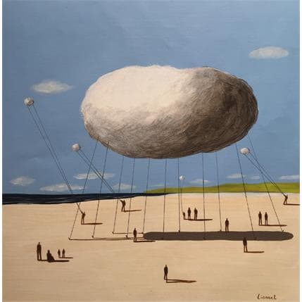 Painting Nuage by Lionnet Pascal | Painting Surrealist Acrylic Life style