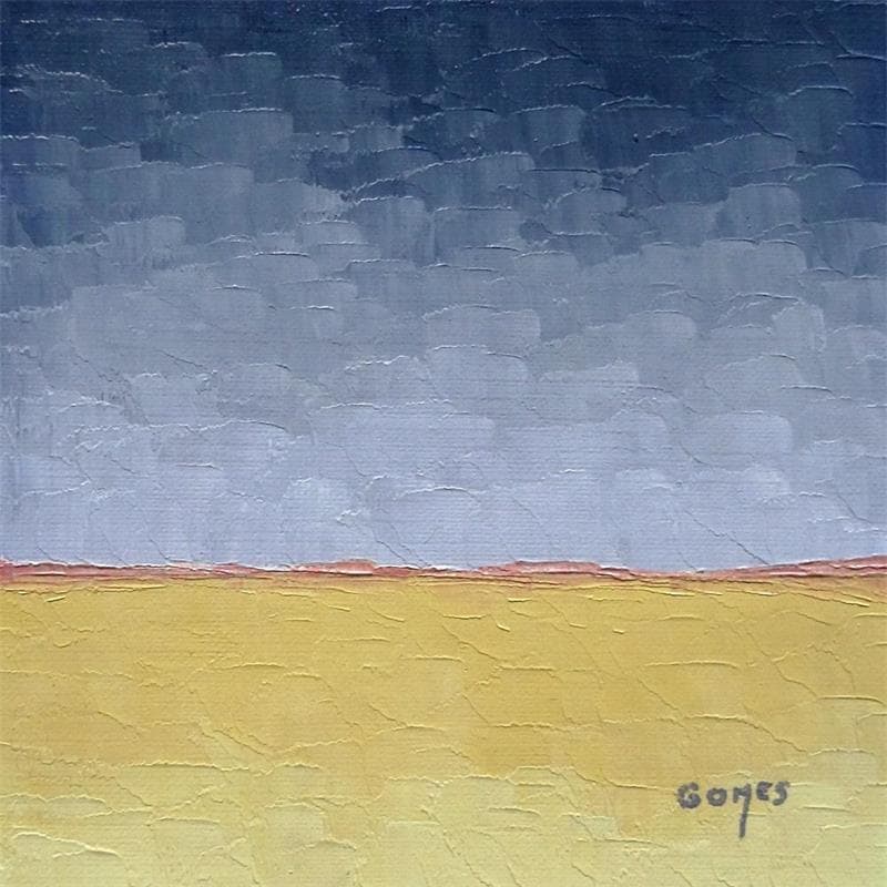 Painting Mirage 13P117 by Gomes Françoise | Painting Abstract Oil Minimalist